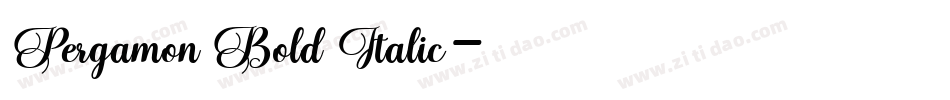 Pergamon Bold Italic字体转换